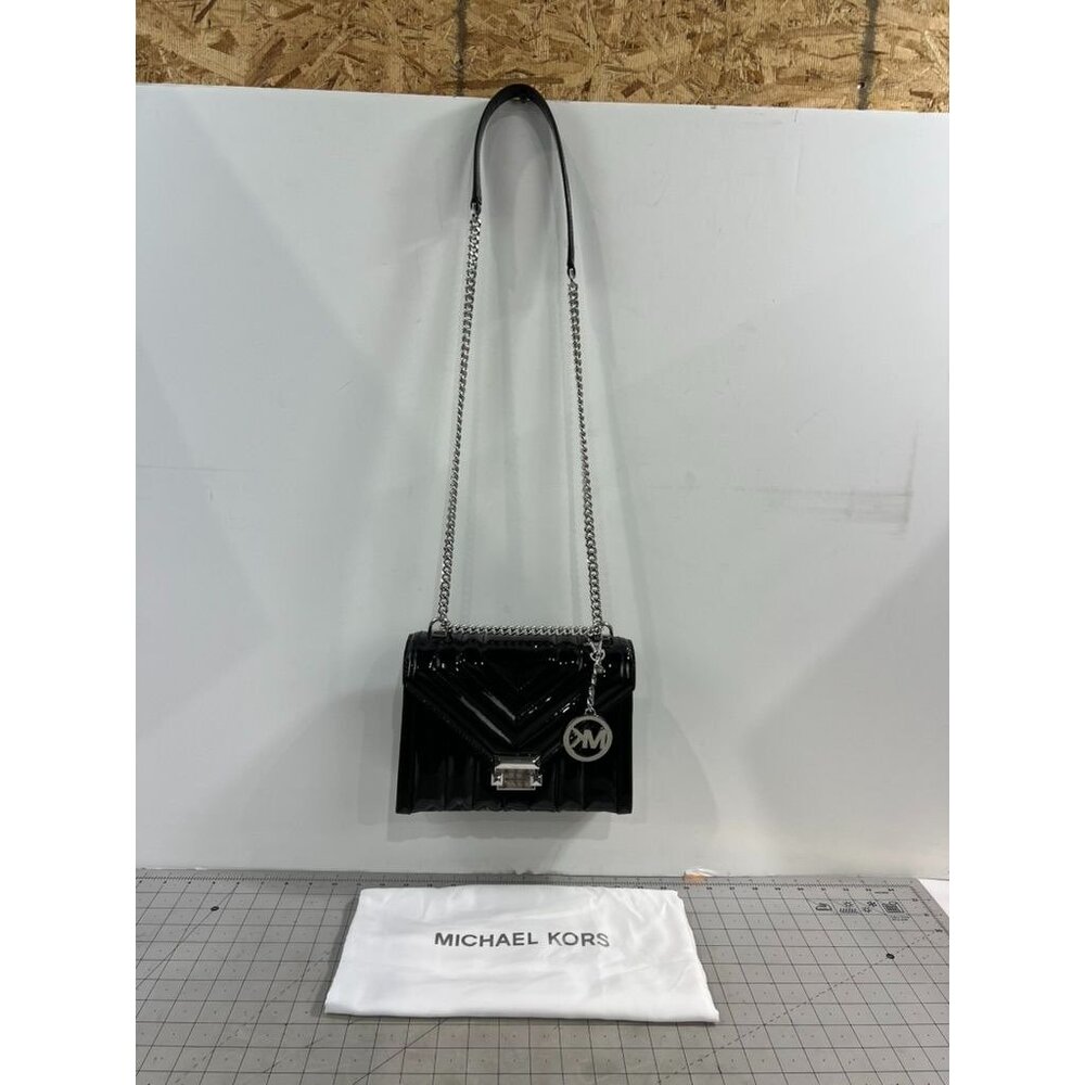 Michael Kors Whitney Medium Quilted Shoulder Bag Accordion Chain Crossbody Purse - Picture 2 of 11